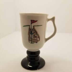 HALL 1272 Golf Theme Pedestal Mug Made In The USA